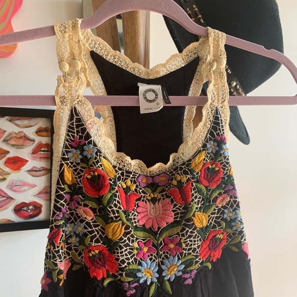 Black and floral XL Anthropologie dress - Picture 2 of 6